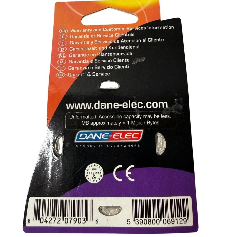Dane-Elec 128MB SmartMedia Card ID-Capable NEW Sealed Vtg Camera MP3 Korg Roland